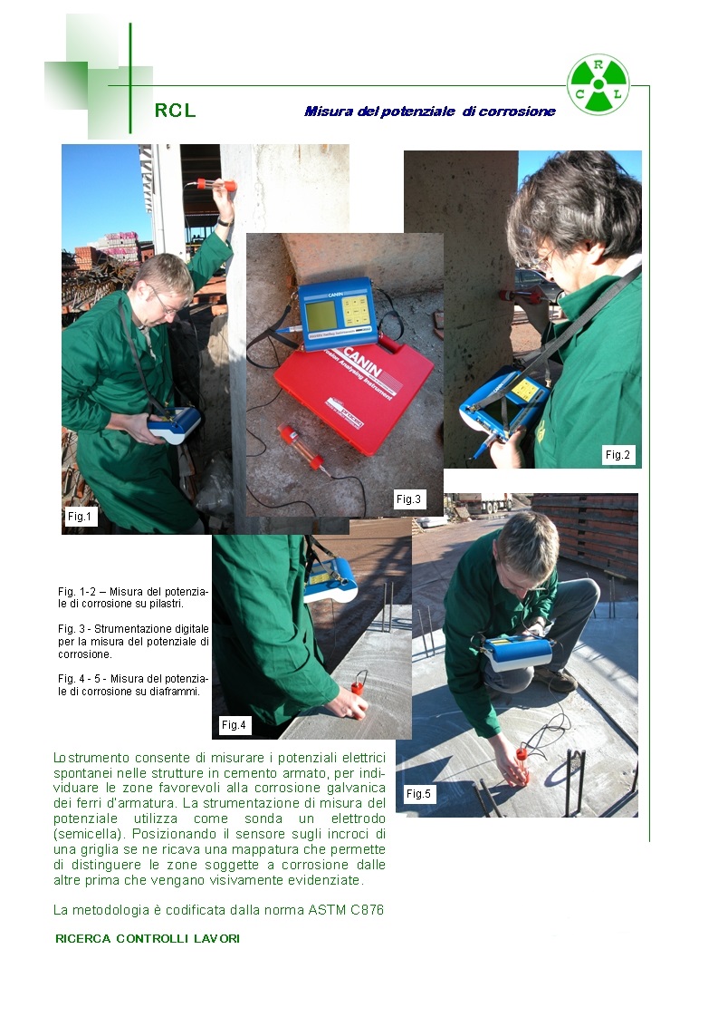 RCL Ricerca Controlli Lavori nel settore Civile: Misura del potenziale di corrosione