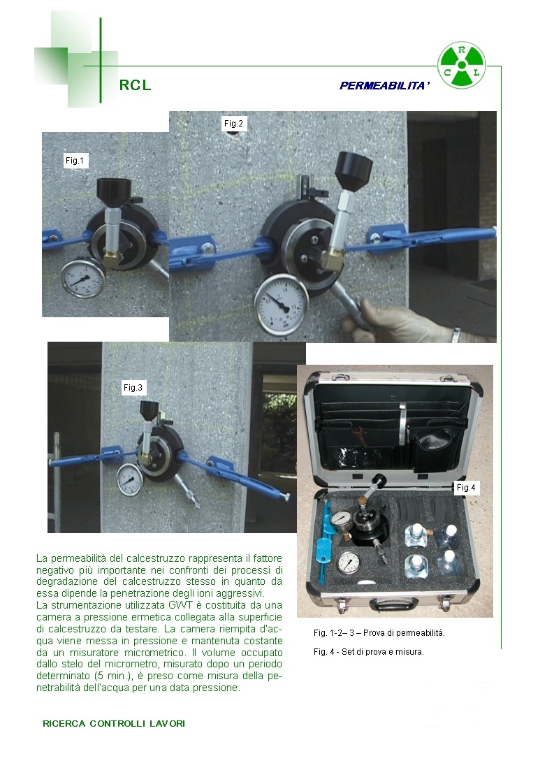 RCL Ricerca Controlli Lavori nel settore Civile: Permeabilit